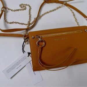 Rebecca Minkoff Gabby Wallet on a Chain Crossbody Bag Leather Purse NWT “Glow”